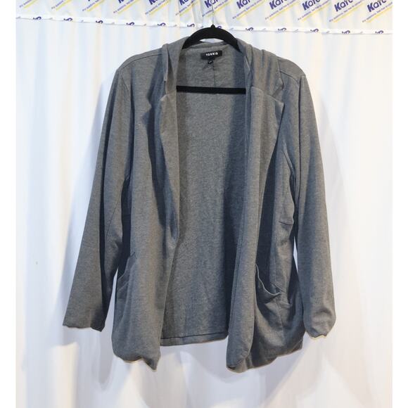 Torrid Grey Long Sleeve Heavy Cardigan Size 2 (2XL) - Picture 1 of 4